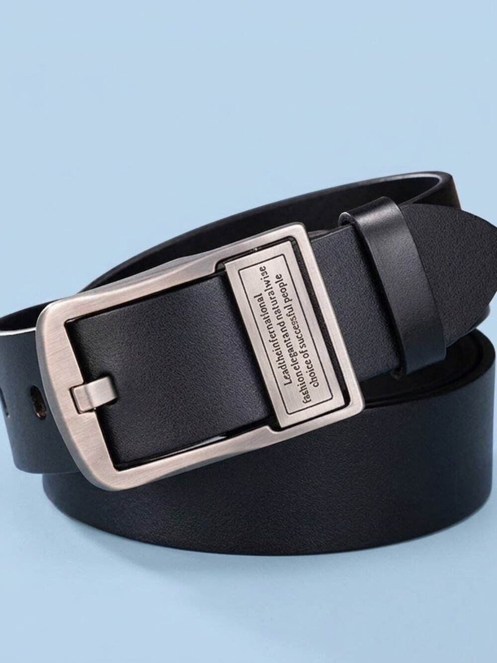 New Men's PU Leather Belt Fashion Metal Alloy Pin Buckle Adult Brand